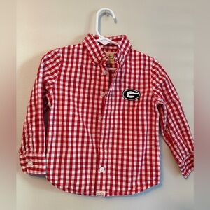 Garb Red Gingham Georgia Bulldog Polo Shirt
